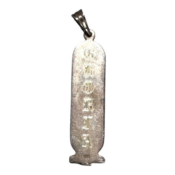 Vintage Sterling Silver Pendant Featuring Egyptian Engravings & Hieroglyphics - Picture 3 of 5